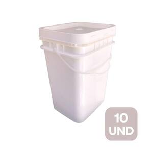Balde para limpeza de cozinha de 20l retangular 10 und