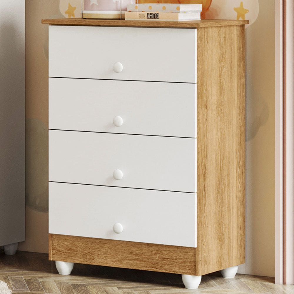 Cômoda Lia Soft em MDF com 4 Gavetas Tigus Baby