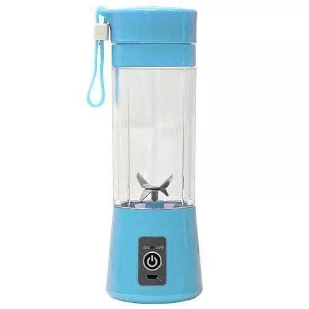 Mini Liquidificador Portátil Shake Eletrico Juice Cup Azul