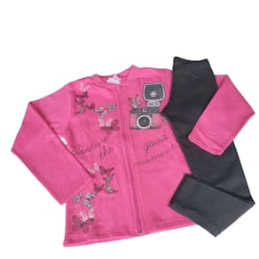 Conjunto feminino inverno moletom infantil