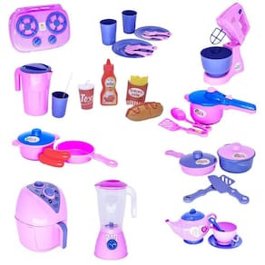 Infantil kit menina panela de pressão air fryer xícara 33pç