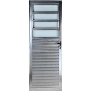 Porta basculante 2,10x70 lado DIREITO no alumínio brilhante