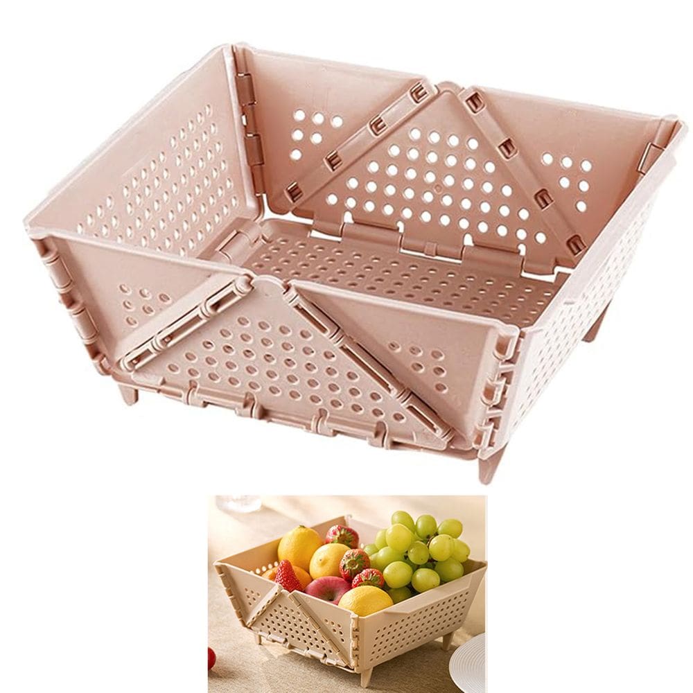 Cesta Secar Frutas Verduras Vegetais Fruteira Dobravel Cozinha Copa Casa Porta Objetos Organizador