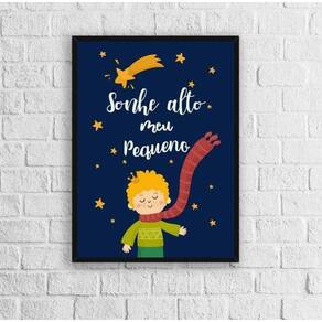 Quadro Infantil Pequeno Príncipe Sonhe Alto 24X18Cm