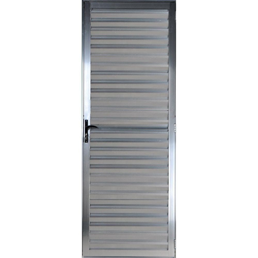 Porta palheta 2,10x90 lado ESQUERDO no alumínio brilhante