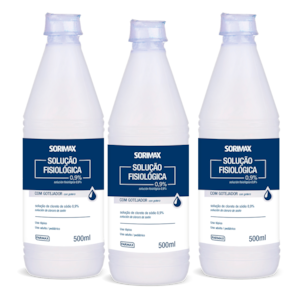 Kit 3 Soro Fisiológico Sorimax Farmax 500ml