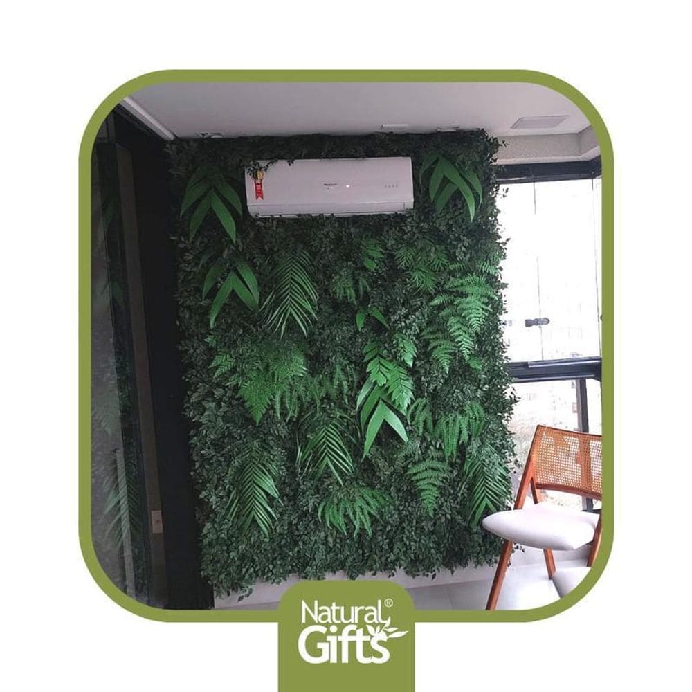 Jardim vertical folhagens preservadas natural gifts