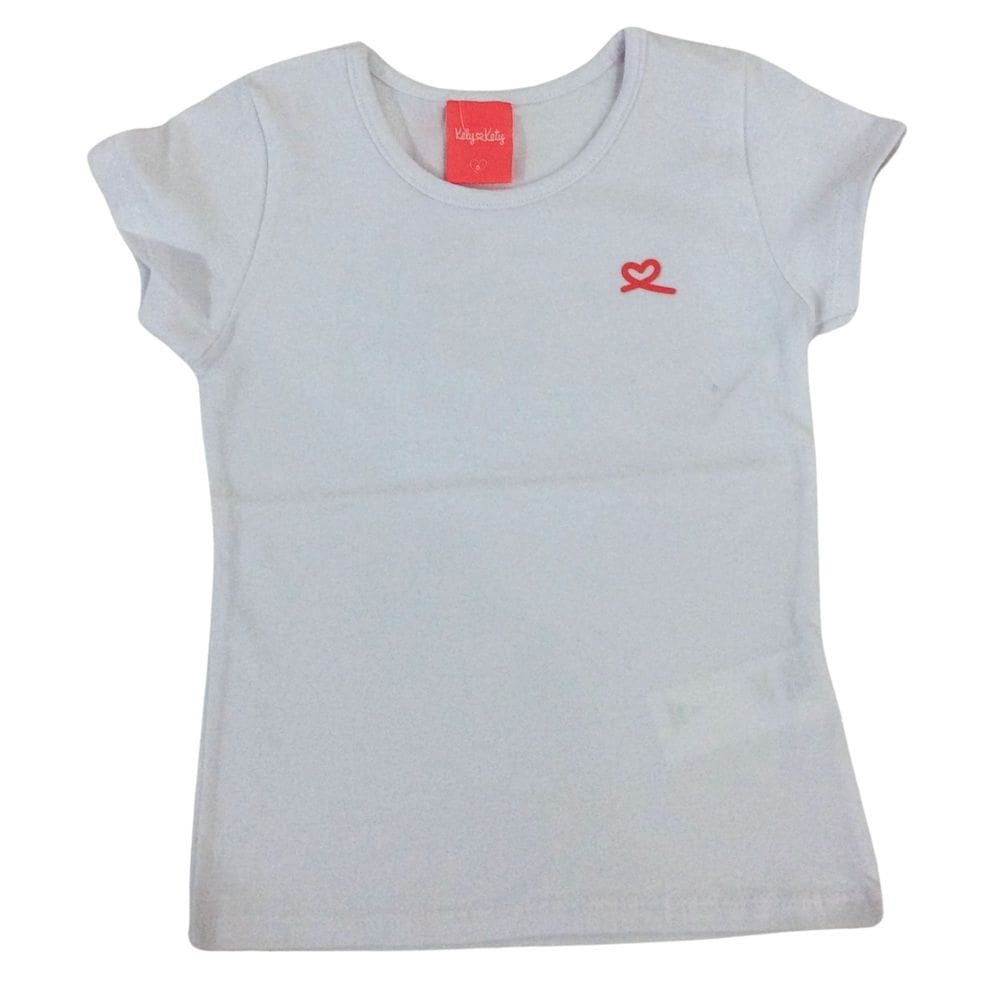 Blusa básica infantil menina Romitex branca/rosa/amarela