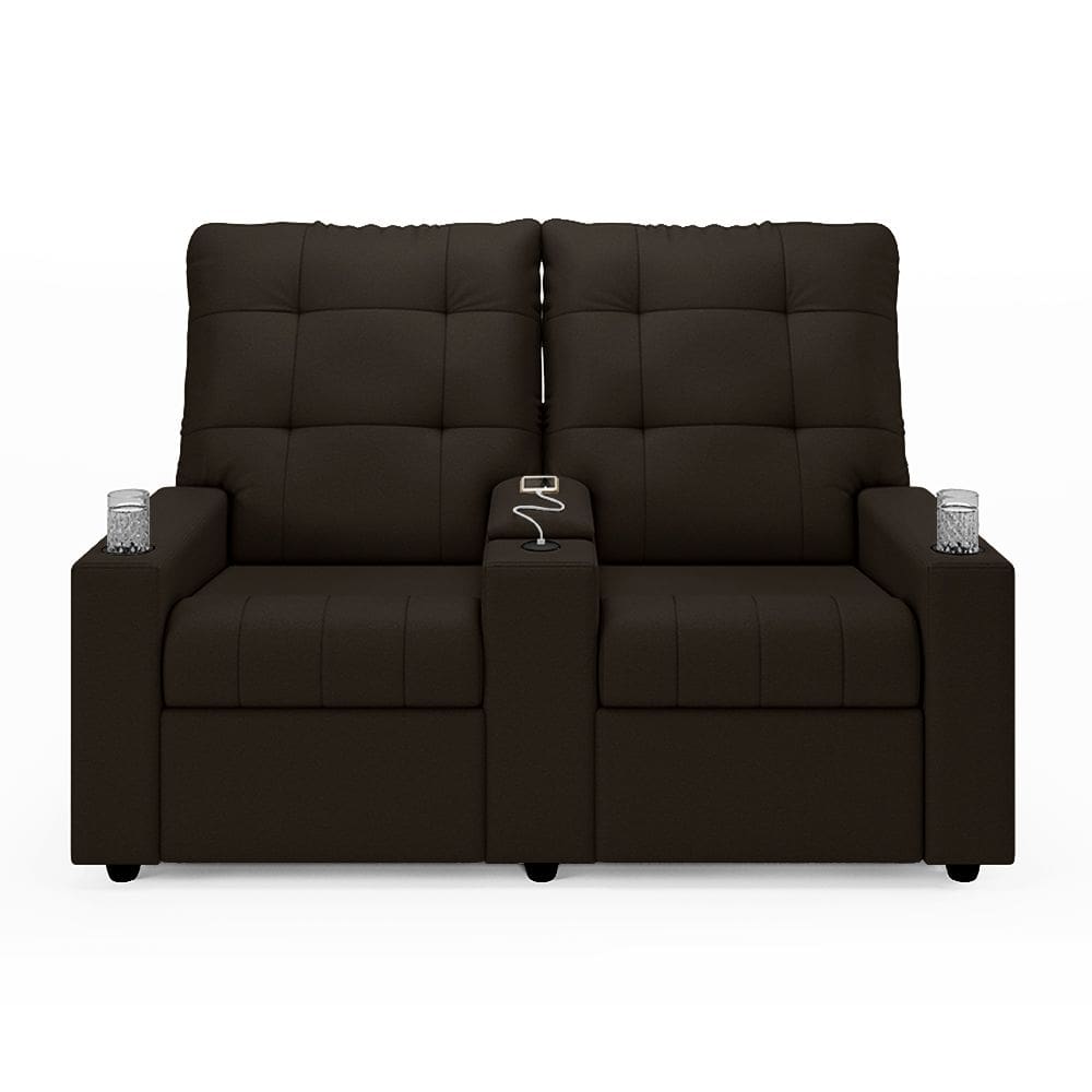 Poltrona Reclinável Para Cinema Parma 2 Lugares Baú USB PU FH1 - D`Rossi