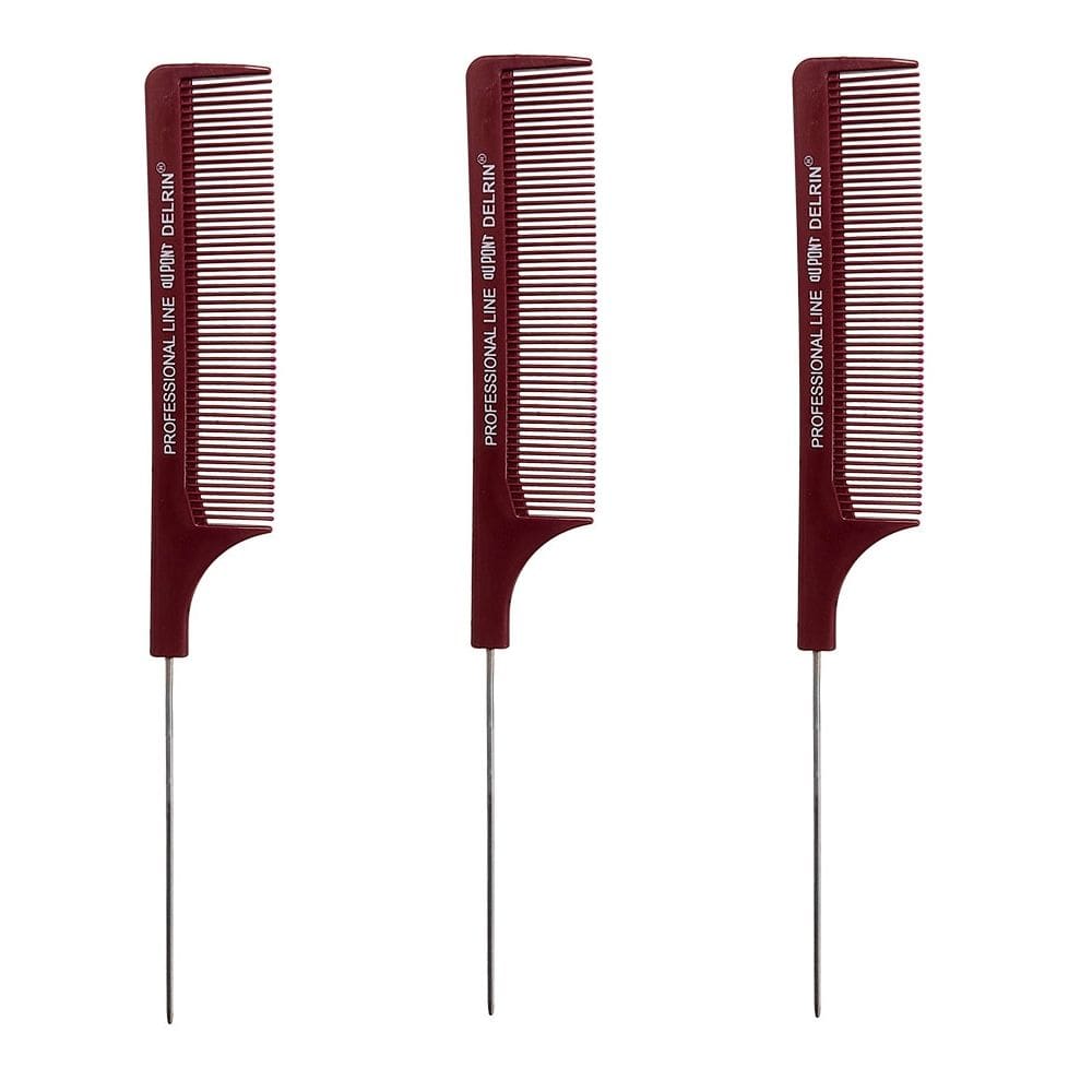 Kit 3 Pente Profissional Delrin Dupont Com Cabo De Metal