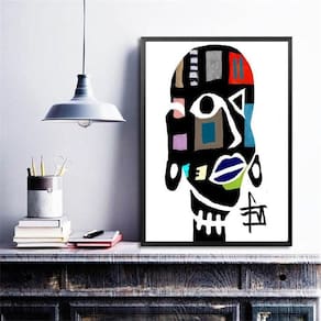 Quadro Decorativo Mulher Africana Abstrato 24X18Cm - Vidro