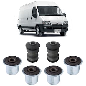 Kit 6 bucha suspensão traseira feixe jumper 2009 2010 2011