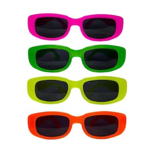 50 unidades óculos retro de cores neon festa