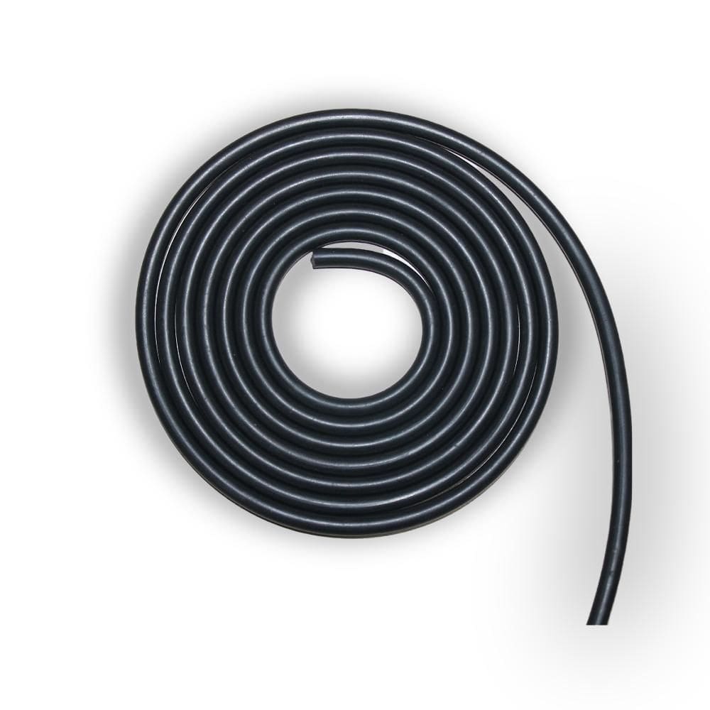 Perfil Borracha Redondo 5mm - 25m | Preto