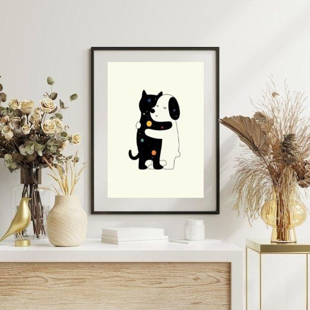 Quadro Amigos Diferentes - 60X48Cm