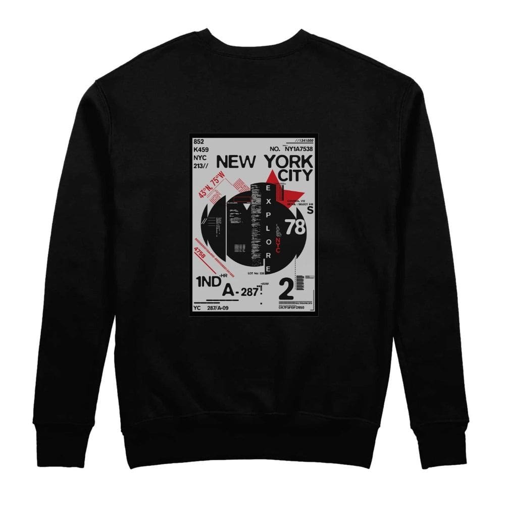 Moletom Com Estampa New York City Flanelado Masculino Tecido de Qualidade 75% Algodao Toque Suave