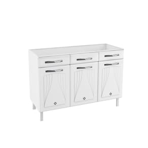 Balcão de Cozinha Aço Star New 3 Portas 2 Gavetas Branco - Telasul