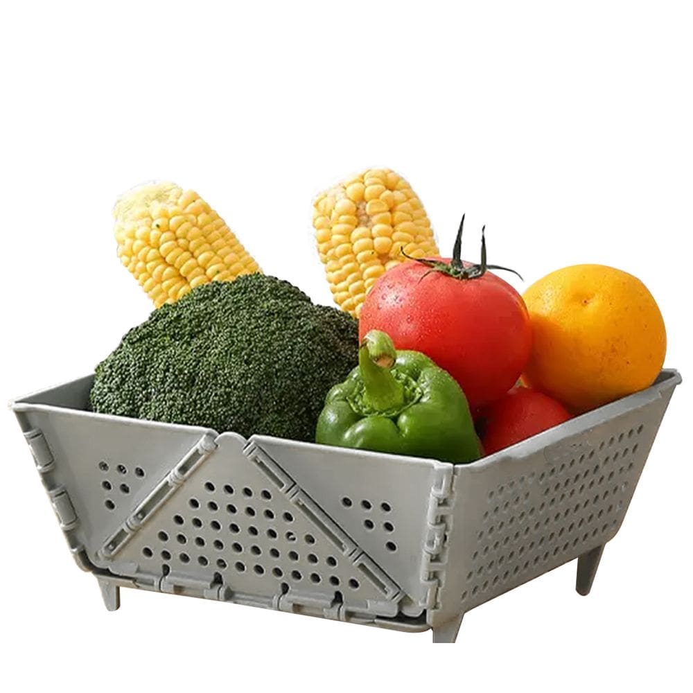 Cesta Secar Frutas Verduras Vegetais Legumes Dobravel Fruteira Organizadora Porta Objetos Cozinha Casa Sala Decoraçao
