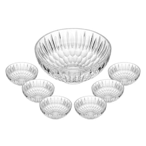 Conjunto de 6 Taças para Sobremesa 250ml e Bowl de Vidro Raios 1,8L - Wolff