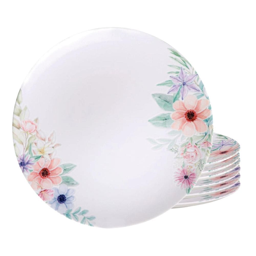 Jogo De Pratos Raso 28Cm 6 Pcs Porcelana Floratta Tramontina