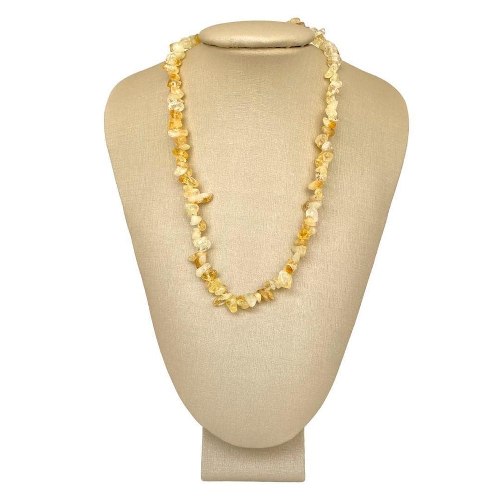 Colar pedras naturais de citrino 45cm ponte vecchio