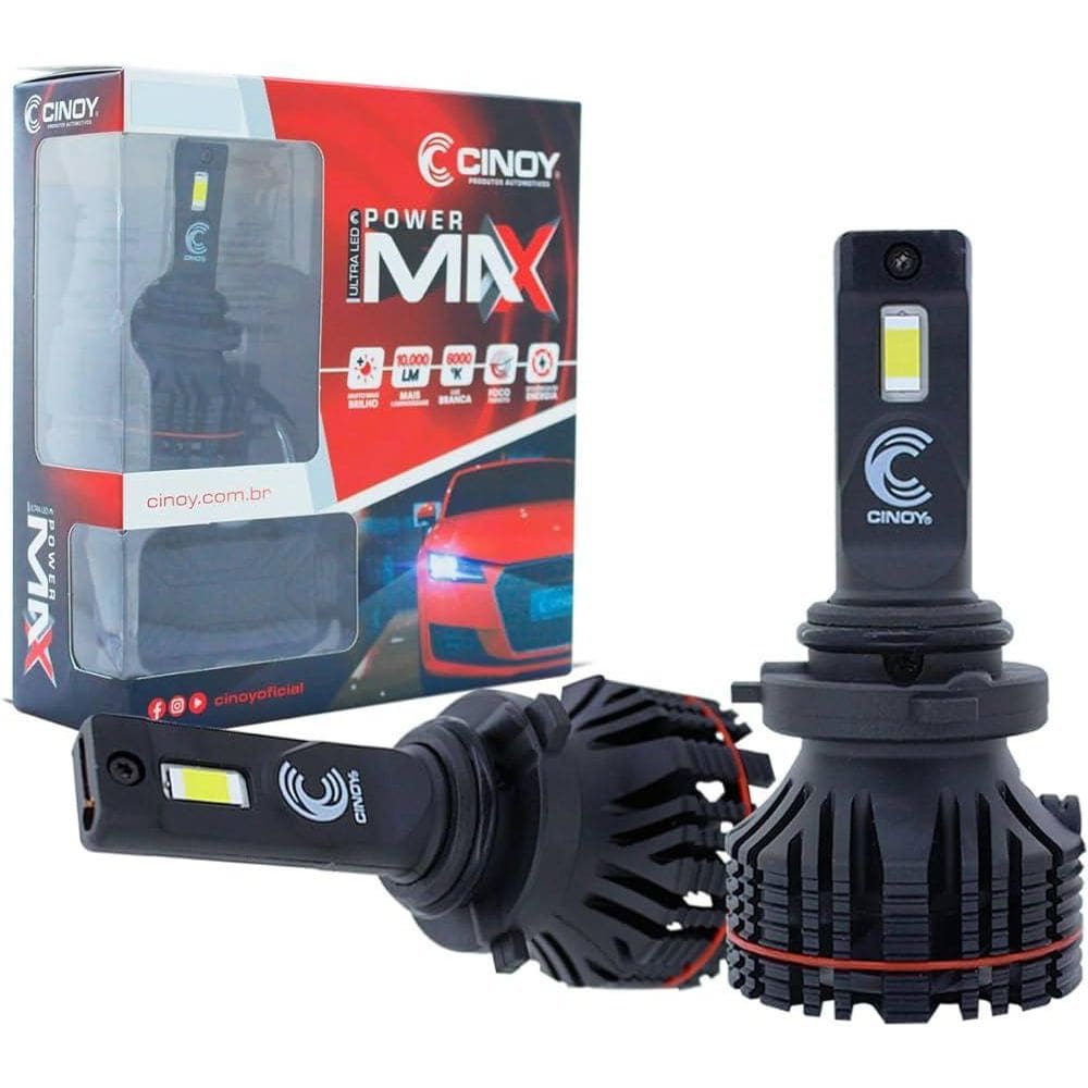 Lampada de led para farol ultraled power max cinoy h7