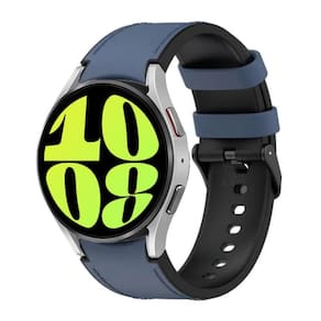 Pulseira Couro Artificial Galaxy Watch6 44Mm Azul