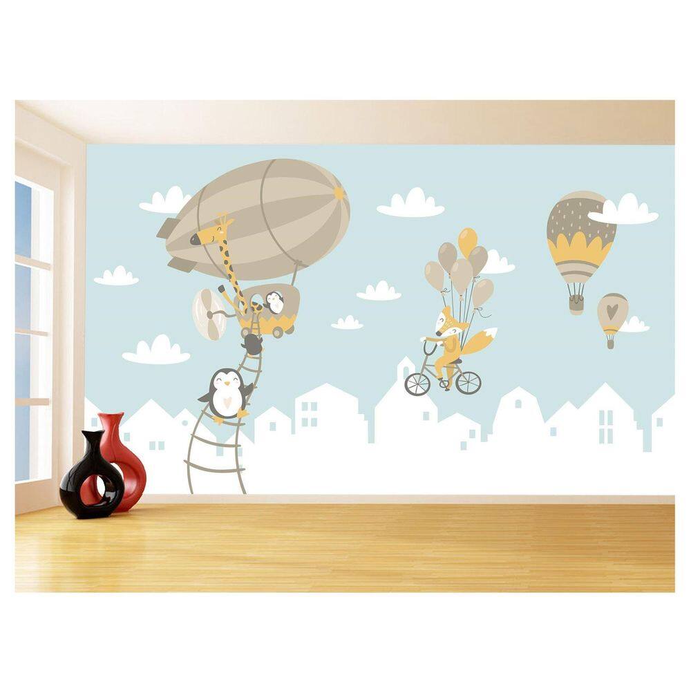 Papel De Parede 3D Infantil Bebê Balão Balões 3,5M Azs325