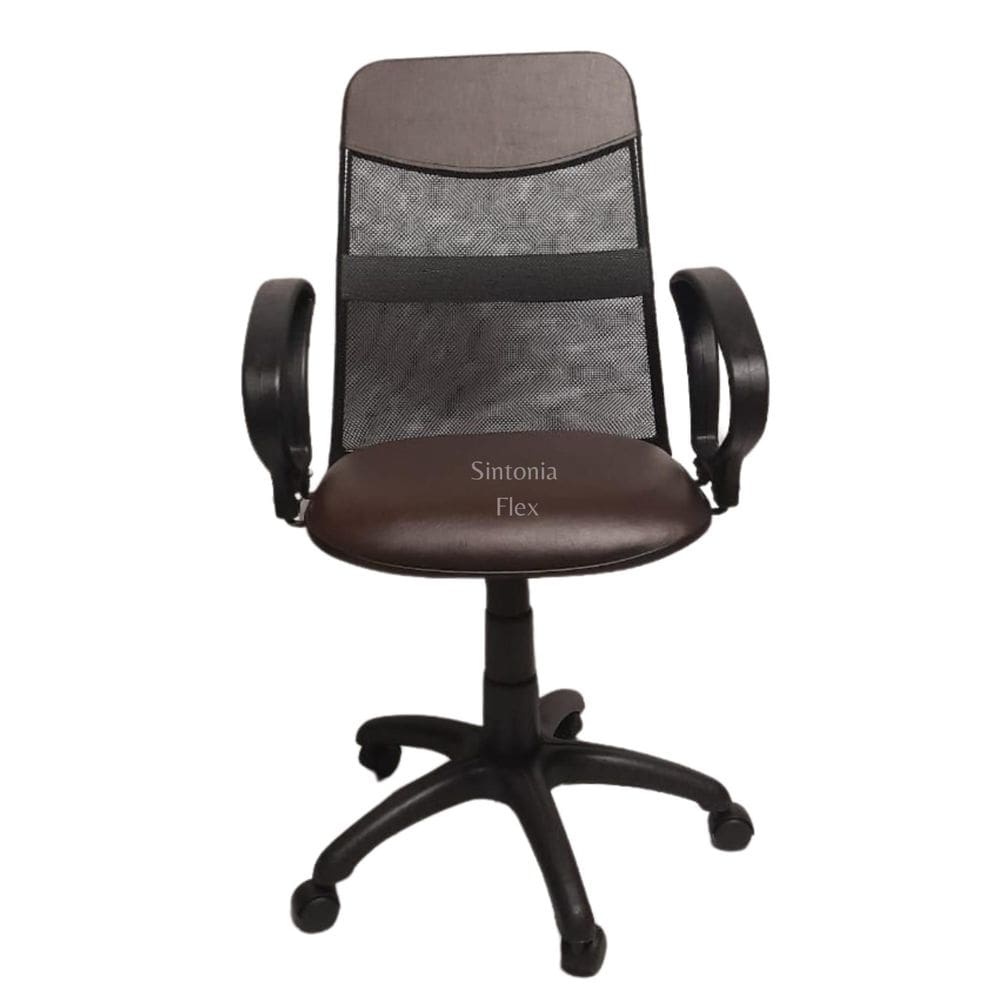 Cadeira Diretor Tela Giratória Faixa Mecanismo Relax Braço