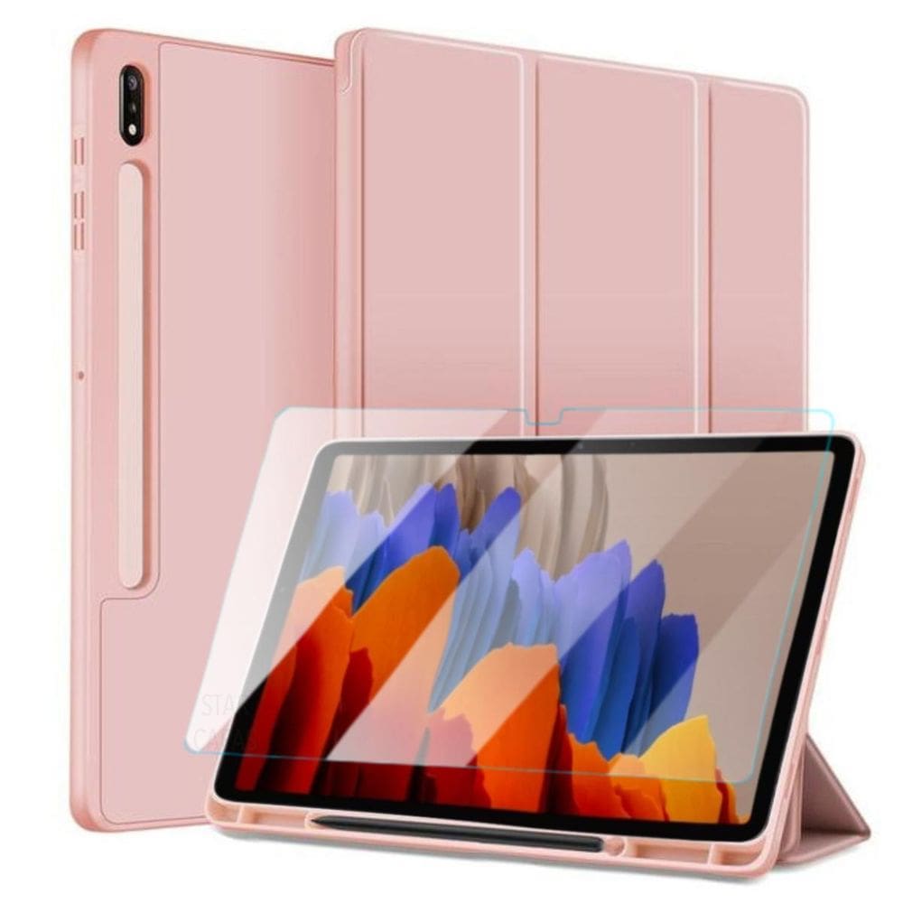 Capa smartcase tpu slot para galaxy tab s7 plus t790 + vidro