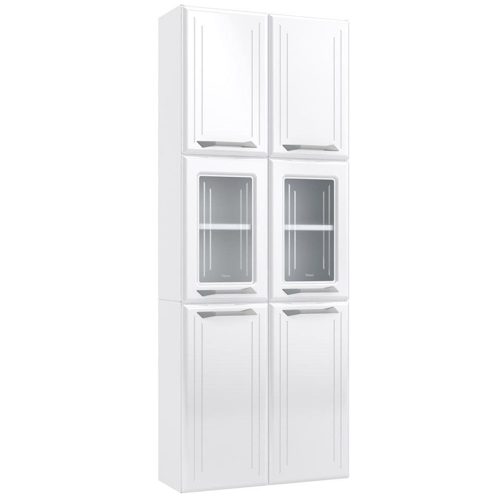 Paneleiro Duplo Aço Topázio 6 Portas 5 Prateleiras Branco - Telasul