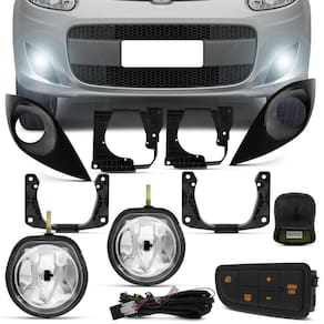 Kit farol auxiliar milha palio g5 2012 em diante bmo c/grade