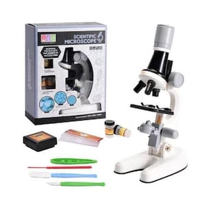 Kit Crianças Microscópio Biológico, Laboratório Biologia,