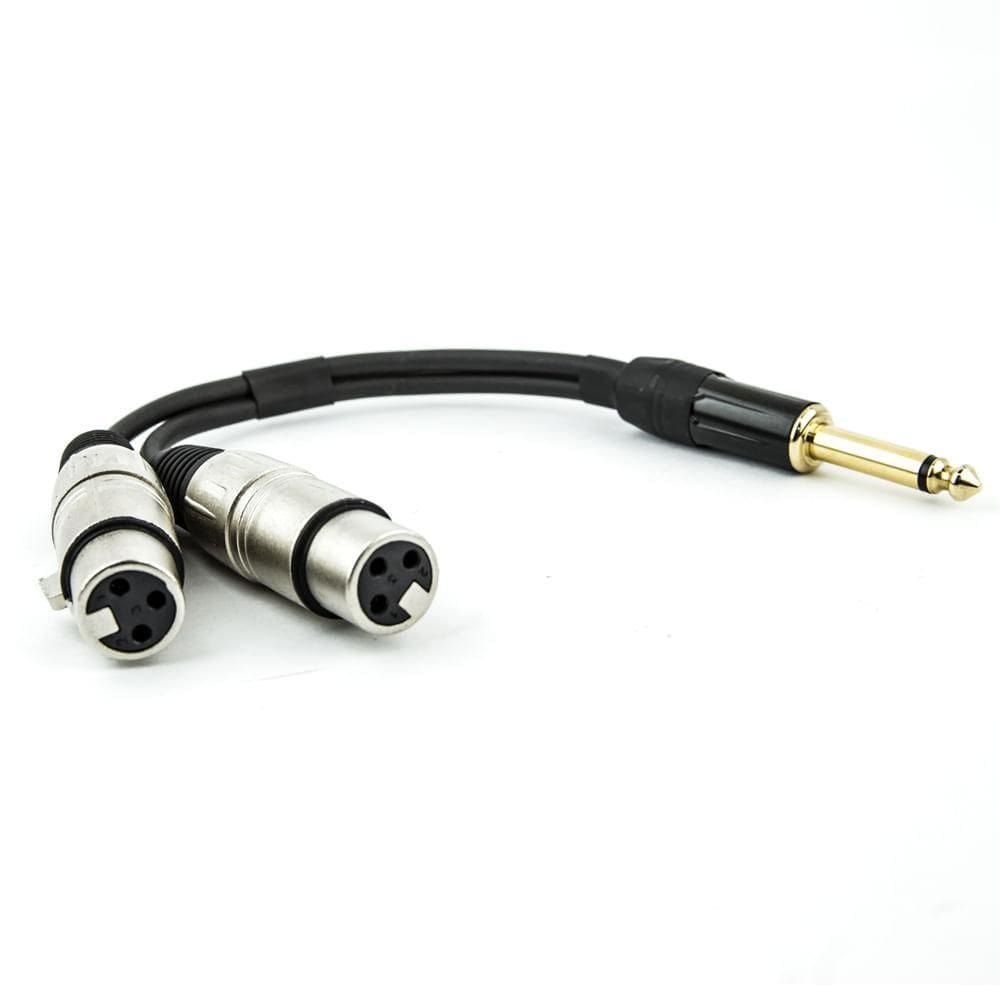 Cabo p10 para 2 xlr fêmea mono - 5 metros