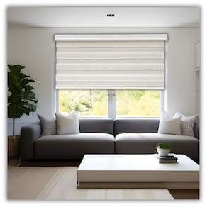 Persiana rolo double vision zebra bege 160 l x 160 a cortina