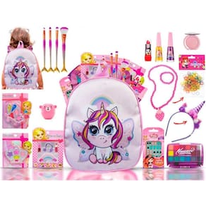 Kit maquiagem infantil com mochila completo bz135