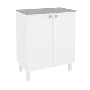 Armário Balcão Multiuso para Lavanderia Duo 2 Portas Branco - Telasul