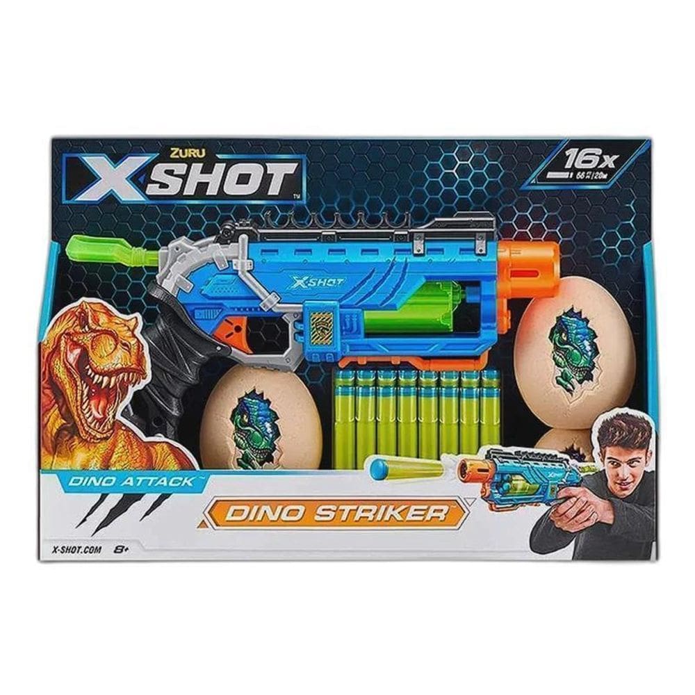 Lançador de dardos zuru x-shot attack dino strike azul 5572