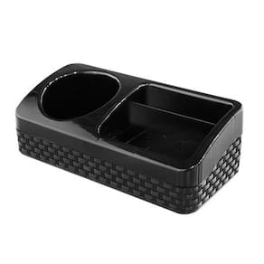 Porta detergente esponja e sabão rattan preto 21x10x7cm