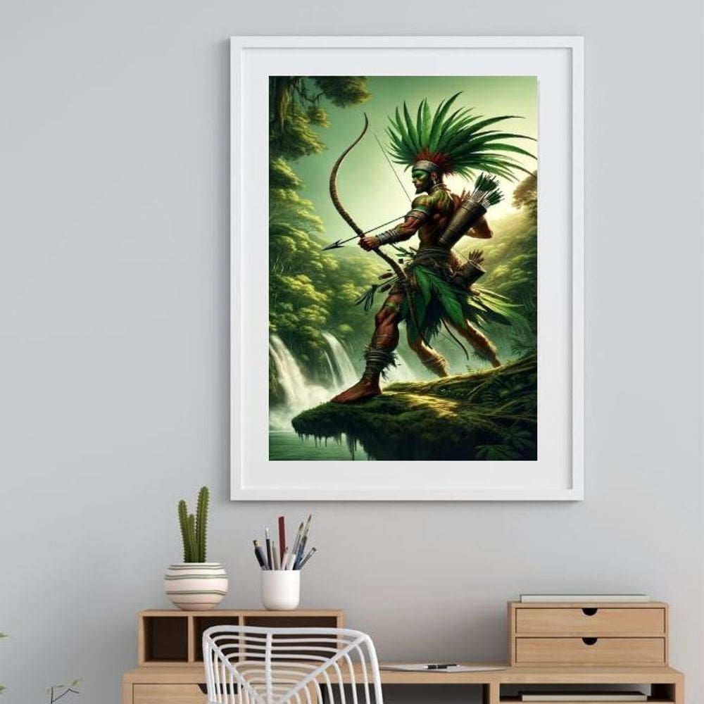 Quadro Oxóssi Guerreiro - 60X48Cm