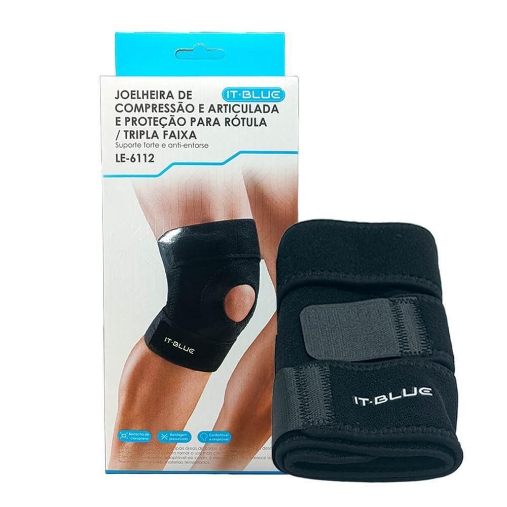 Joelheira De Compressão Articulada Ajustável Respirável