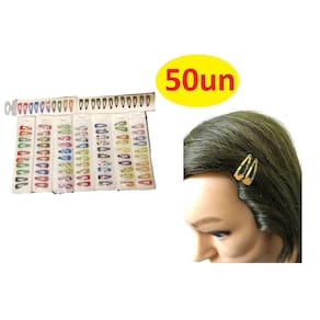 50 presilhas de cabelo tic tac pequeno 3cm infantil
