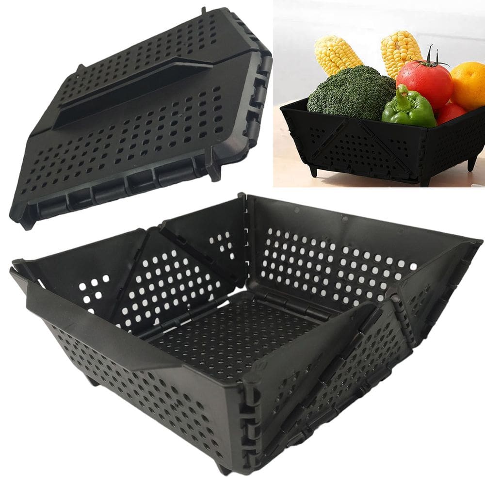 Cesta Secar Frutas Verduras Vegetais Dobravel Cozinha Copa Casa Porta Objetos Organizador Decoraçao Fruteira Sala Estar