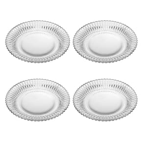 Conjunto de 4 Pratos Sobremesa de Cristal Imperatriz 20cm - Wolff