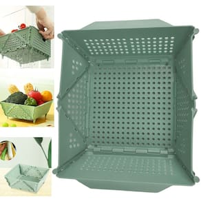 Cesta Secar Frutas Verduras Vegetais Fruteira Dobravel Organizador Porta Objetos Cozinha Copa Pia Drena