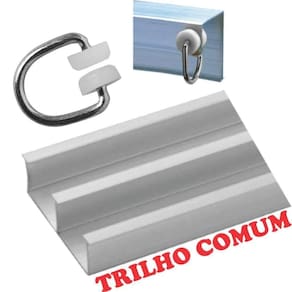 Charme em renda com voal 2,00 x 1,70 trilho comum - vermelha