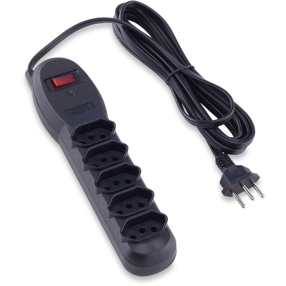 Filtro de linha 5 tomadas slim 3,0m pt