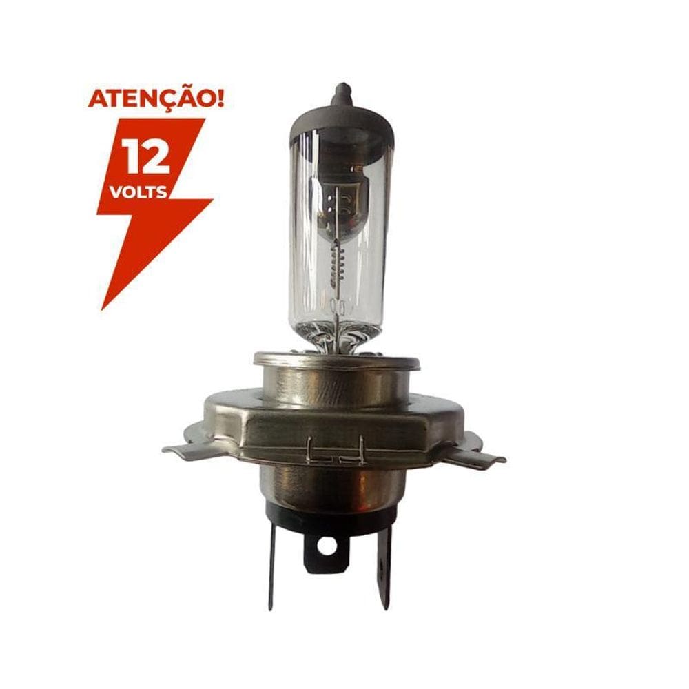 Lâmpadas h4 halógena 12v 60/55w - p43t-38 - branca