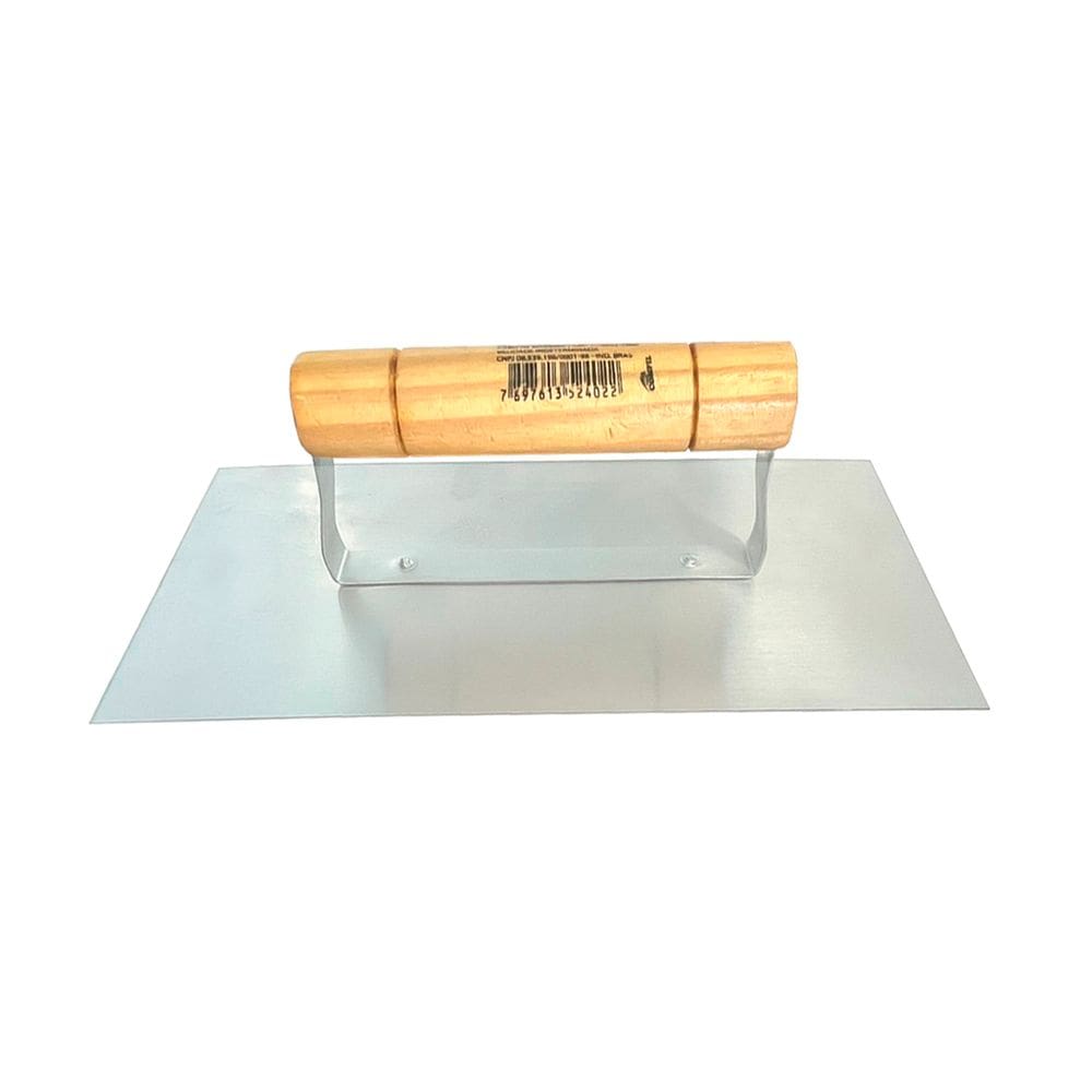 Desempenadeira Aço Inox Lisa 12x24cm