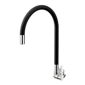 Torneira bica alta de parede para cozinha Galiflex cromado/preta